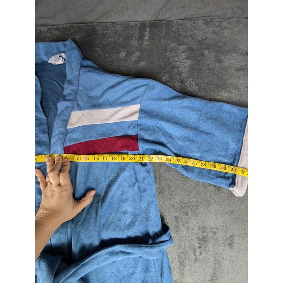 Vintage 70s/80s RCA lounge robe Collegiate stripe made in America - Picture 10 of 11